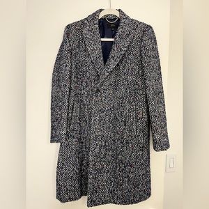 J Crew Daphne Topcoat in Dark Blue Speckle